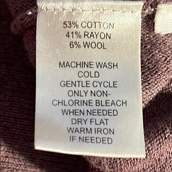 Loft Sweater Women's Mauve V-Neck- longer length Sz S - Picture 10 of 12